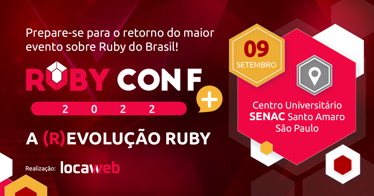 Inscreva-se na RubyConf 2022