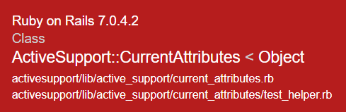Captura de tela do cabeçalho da documentação Ruby sobre Active Support.