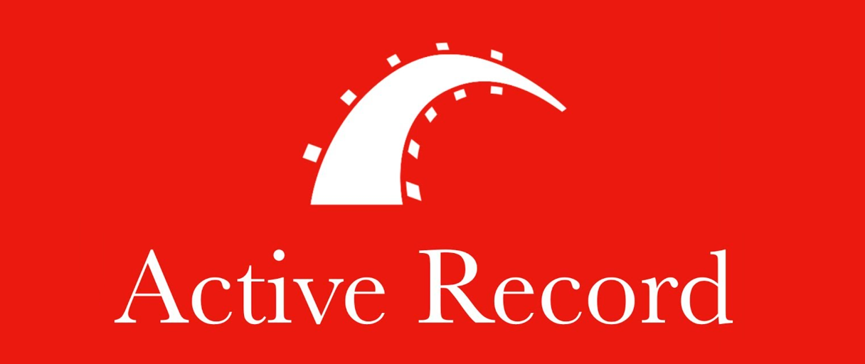 Logo de Rails. Abaixo, se lê Active Record.