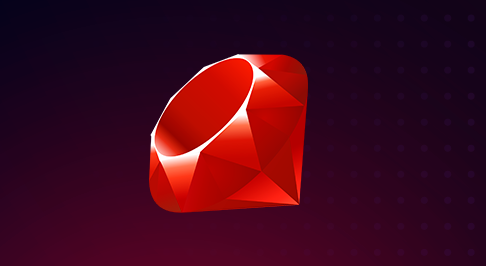 Logo de Ruby, uma gema lapidada de rubi.