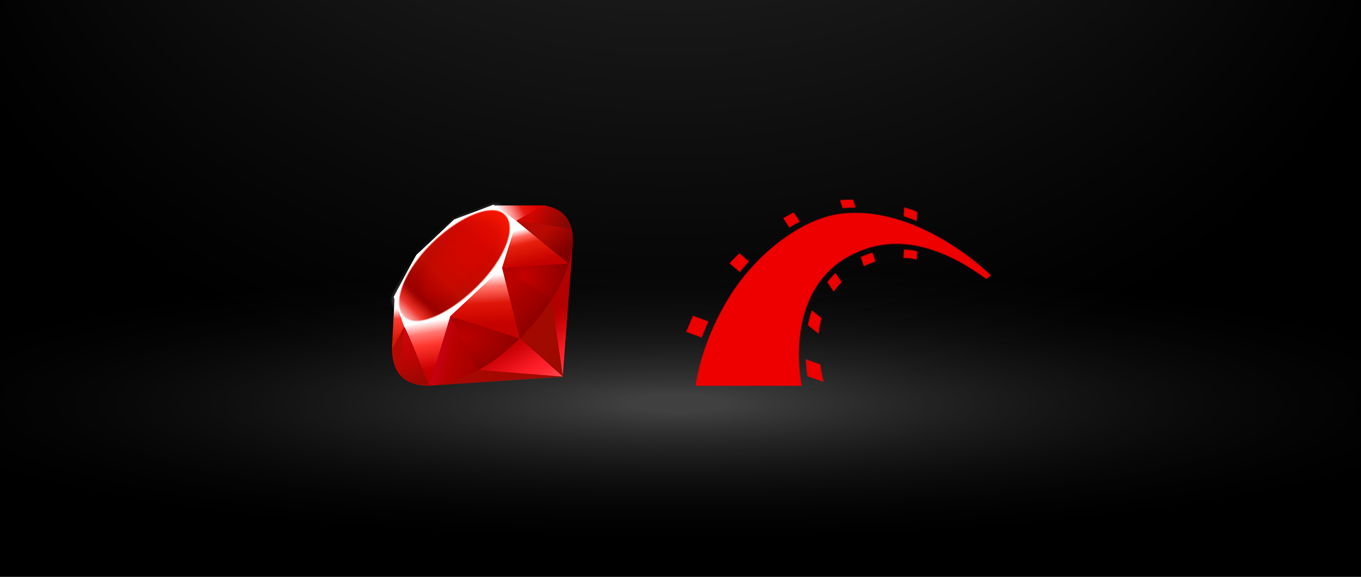 Logos de Ruby e Rails.