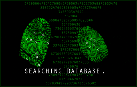 Tela mostrando a busca de digital em um banco de dados.